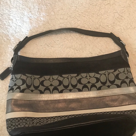 Coach Handbags - Coach Suede Holiday Signature Patchwork Purse